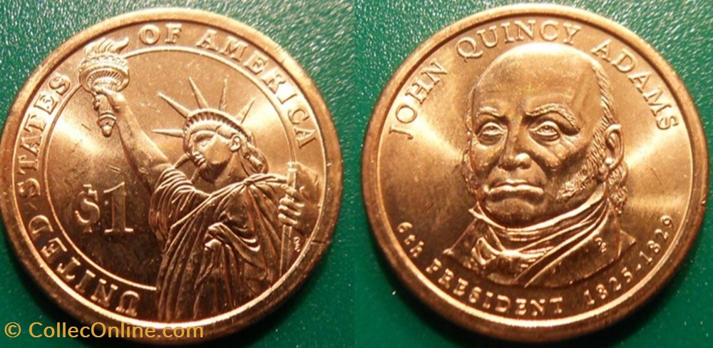 1 dollar Presidents 1825 1829 John Quincy Adams Coins World