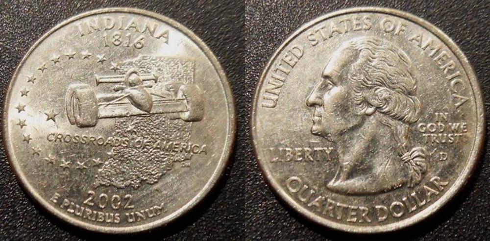 1/4 dollar 2002 D Indiana monnaies monde etats unis 1 4 dollar 2002 d indiana