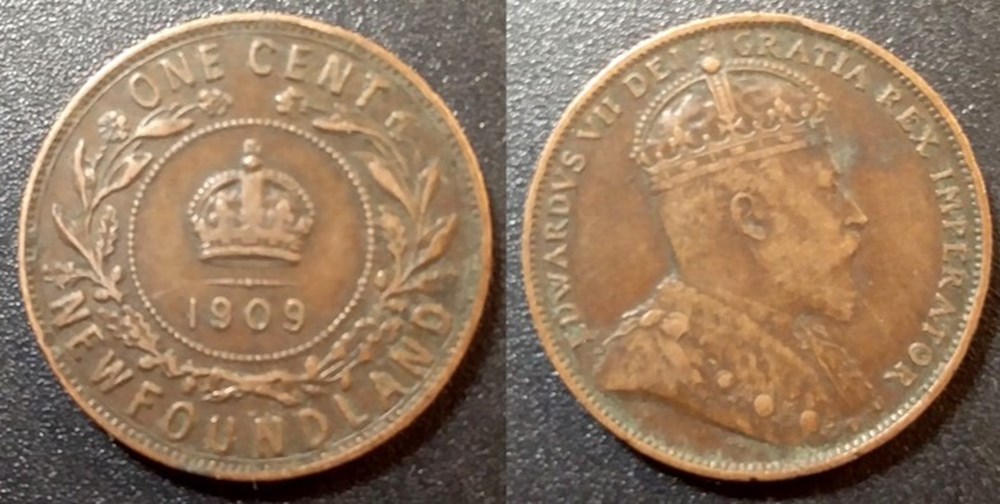 Canada Newfoudland 1 Cent 1909 Edouard VII monnaies monde canada newfoudland 1 cent 1909 edouard vii