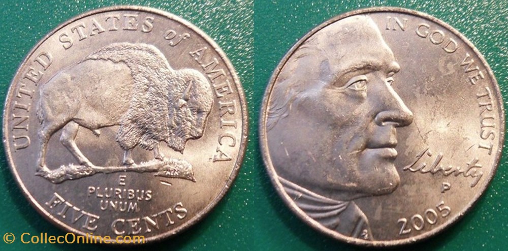 5 Cents 2005 P monnaie monde etat uni 5 cents 2005 p