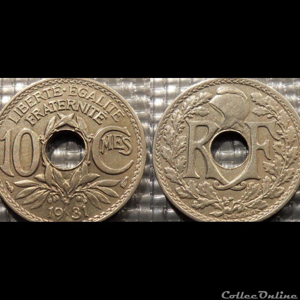 Dc 10 centimes EM Lindauer 1931 21mm 4g monnaie france moderne dc 10 centimes em lindauer 1931 21mm 4g