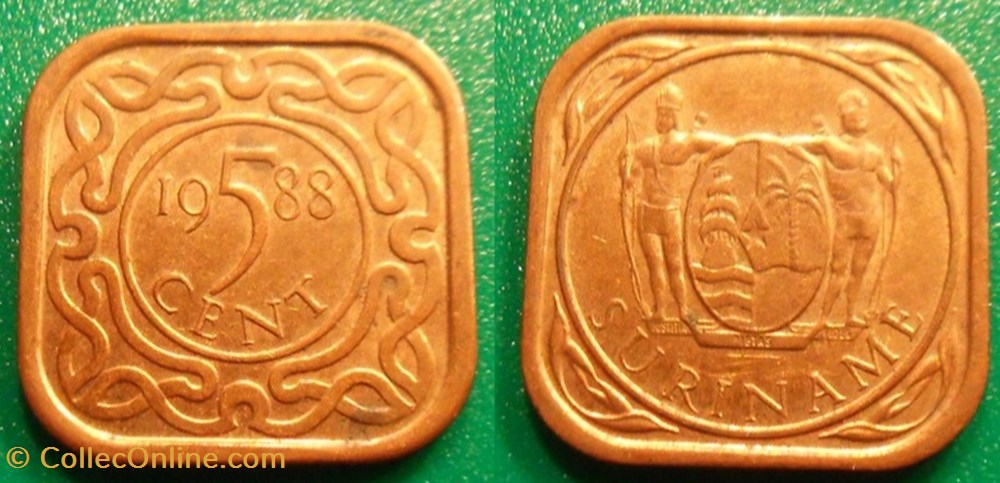 5 Cents 1988 monnaie monde suriname 5 cents 1988
