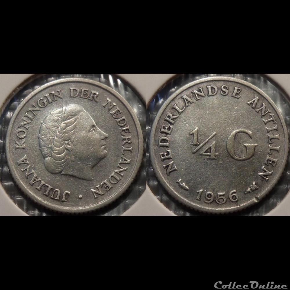 Antilles Néerlandaise 1/4 Gulden 1956 monnaie france moderne antilles neerlandaise 1 4 gulden 1956