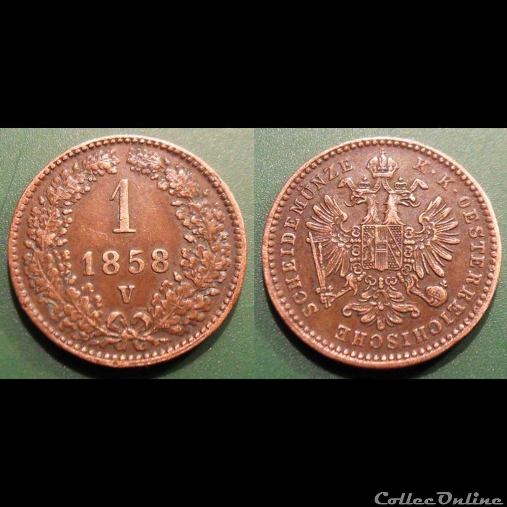 Autriche 1 Krajcar 1858V monnaie monde autriche 1 krajcar 1858v