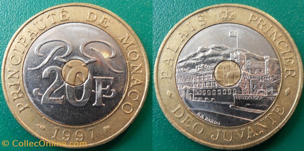 20 Francs 1997 monnaie monde monaco 20 francs 1997