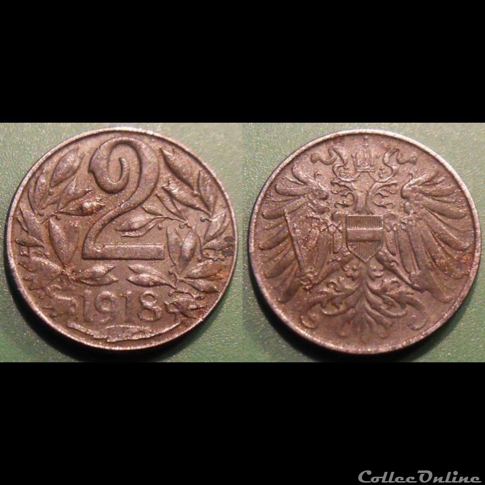 Autriche 2 Heller 1918 monnaie monde autriche 2 heller 1918