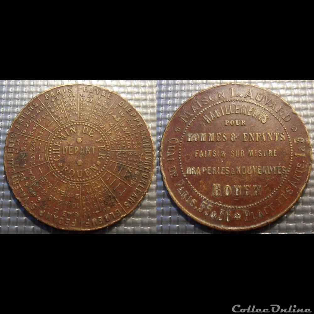 b- jeton Rouen Maison L.Auvard monnaie mereaux b jeton rouen maison l auvard