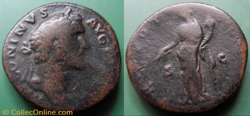 D- Les Antonins Antonin le Pieux Sesterce monnaie antique av jc ap romaine republicaine imperiale d les antonins antonin le pieux sesterce