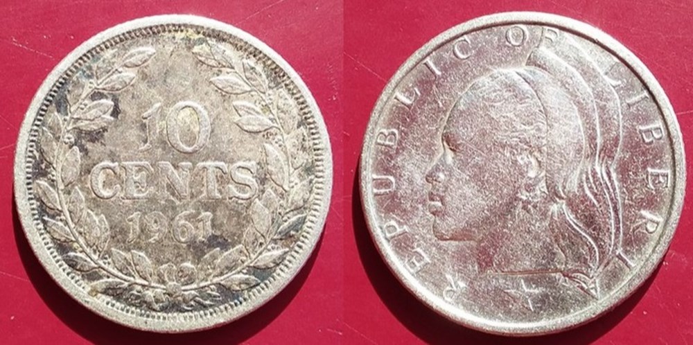 Libéria 10 Cents 1961 monnaies liberia 10 cents 1961