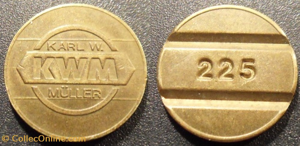 e- J etr Allemagne Karl W. KWM Müller monnaies paranumismatique jetons poids e j etr allemagne karl w kwm muller