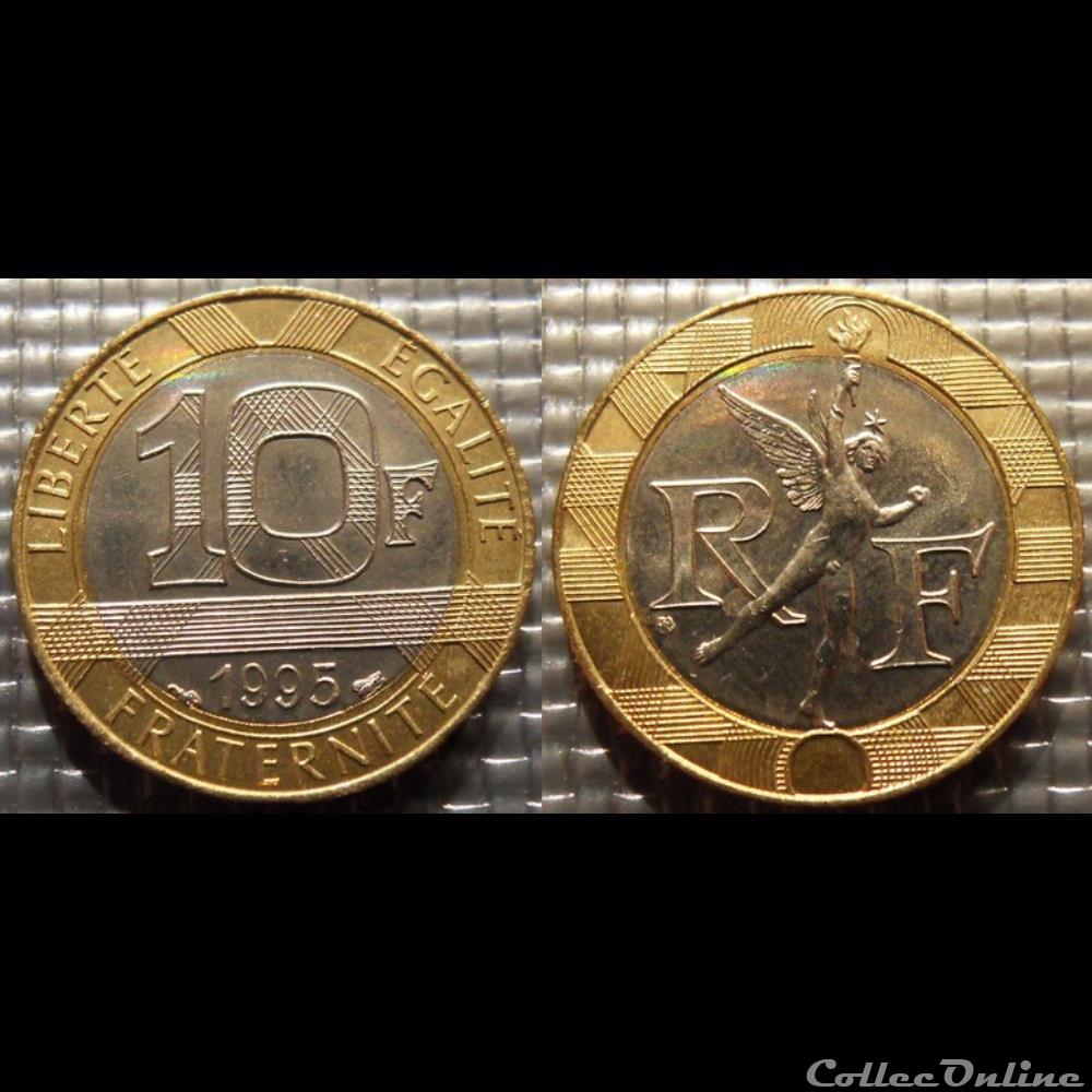 monnaie france moderne lq 10 francs genie de la bastille 1995 23mm 6 5g