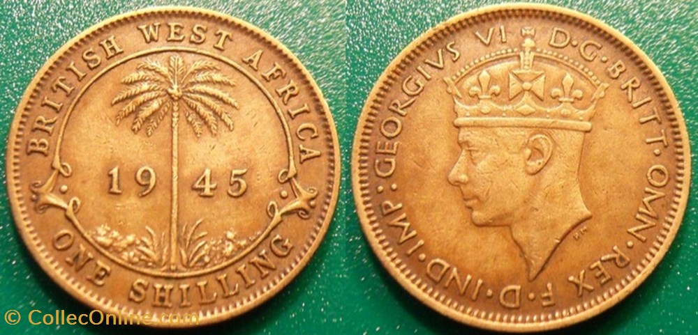 1 Shilling 1945 monnaie monde 1 shilling 1945