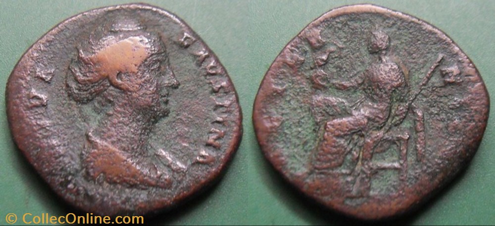 monnaie antique av jc ap romaine republicaine imperiale d les antonins faustine mere as