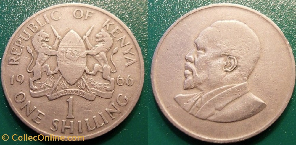 1 Shilling 1966 monnaie monde kenya 1 shilling 1966