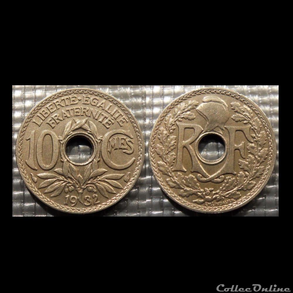 Dc 10 centimes EM Lindauer 1932 21mm 4g monnaie france moderne dc 10 centimes em lindauer 1932 21mm 4g