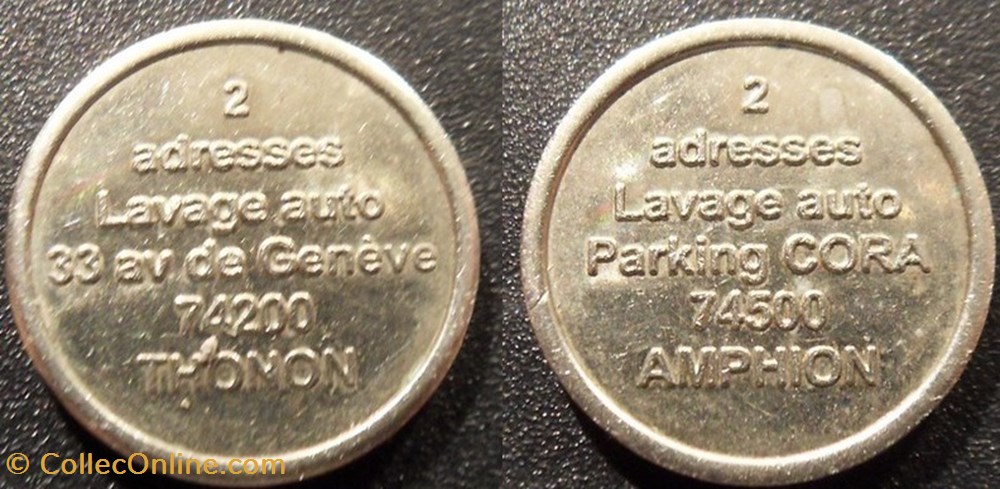 monnaies paranumismatique jetons poids b jeton lavage auto 2 adresses thonon amphion