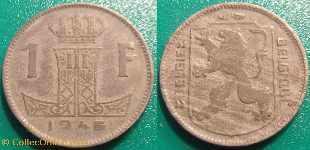 1 Franc 1946 Belgie-Belgique monnaie monde 1 franc 1946 belgie belgique