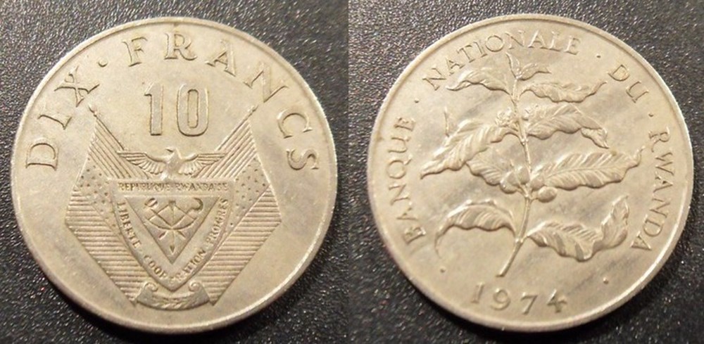 10 Francs 1974 monnaies monde rwanda 10 francs 1974