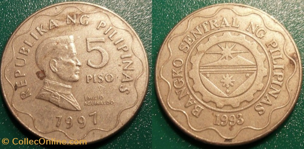 5 Piso 1997 monnaie monde philippine 5 piso 1997