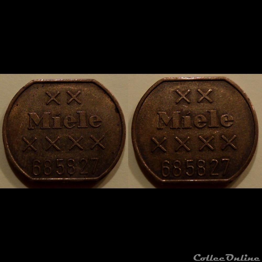 e- J etr Allemagne Miele monnaie jeton mereaux e j etr allemagne miele