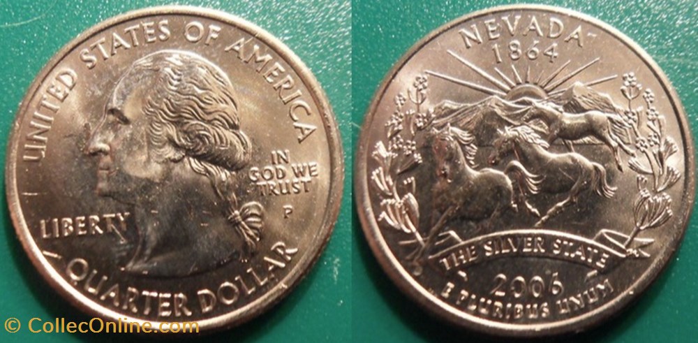 1/4 dollar 2006 P Nevada monnaie monde etat uni 1 4 dollar 2006 p nevada