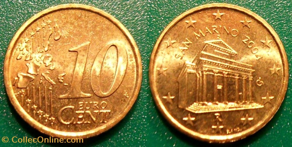 monnaies monde saint marin 10 cent euro 2004
