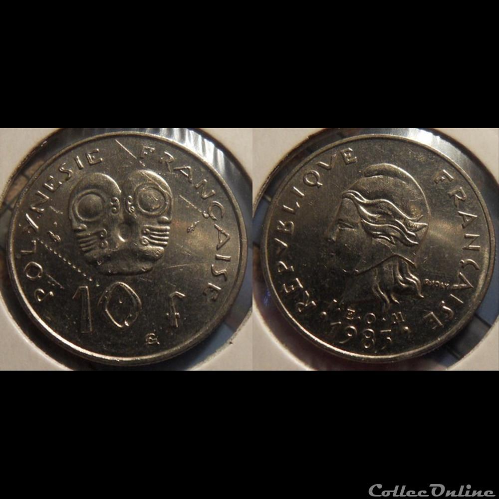 monnaie france colony polynesie francaise 10 francs i e o m 1983