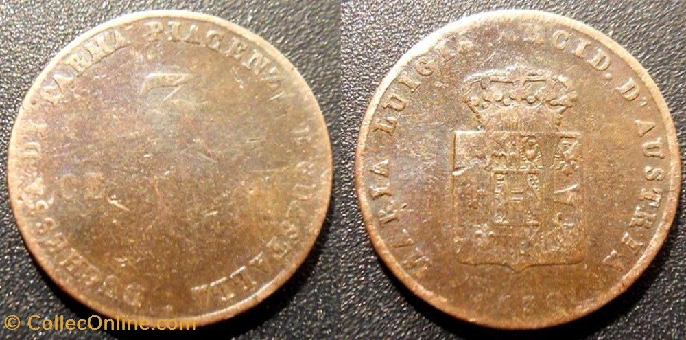 Italie Duché de Parme 3 Centésimi 1830 monnaies monde italie duche de parme 3 centesimi 1830