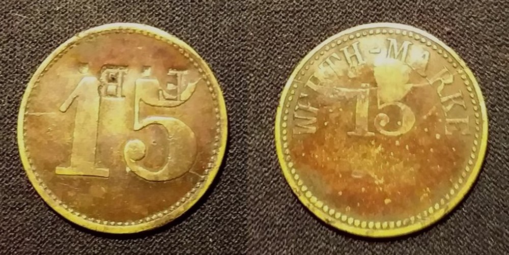 e- J etr Allemagne Werth Marke 15 monnaies paranumismatique jetons poids e j etr allemagne werth marke 15