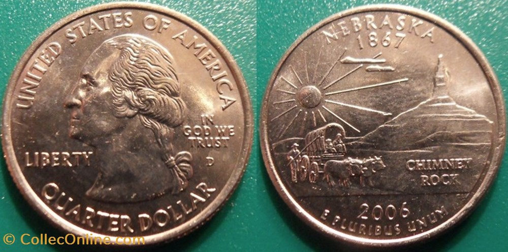 1/4 dollar 2006 D Nebraska monnaie monde etat uni 1 4 dollar 2006 d nebraska