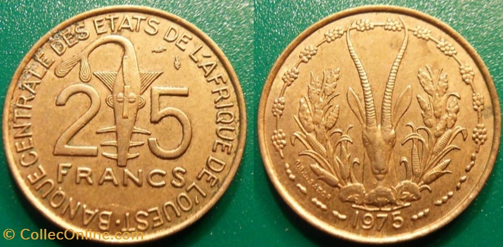 monnaie 25 francs 1975