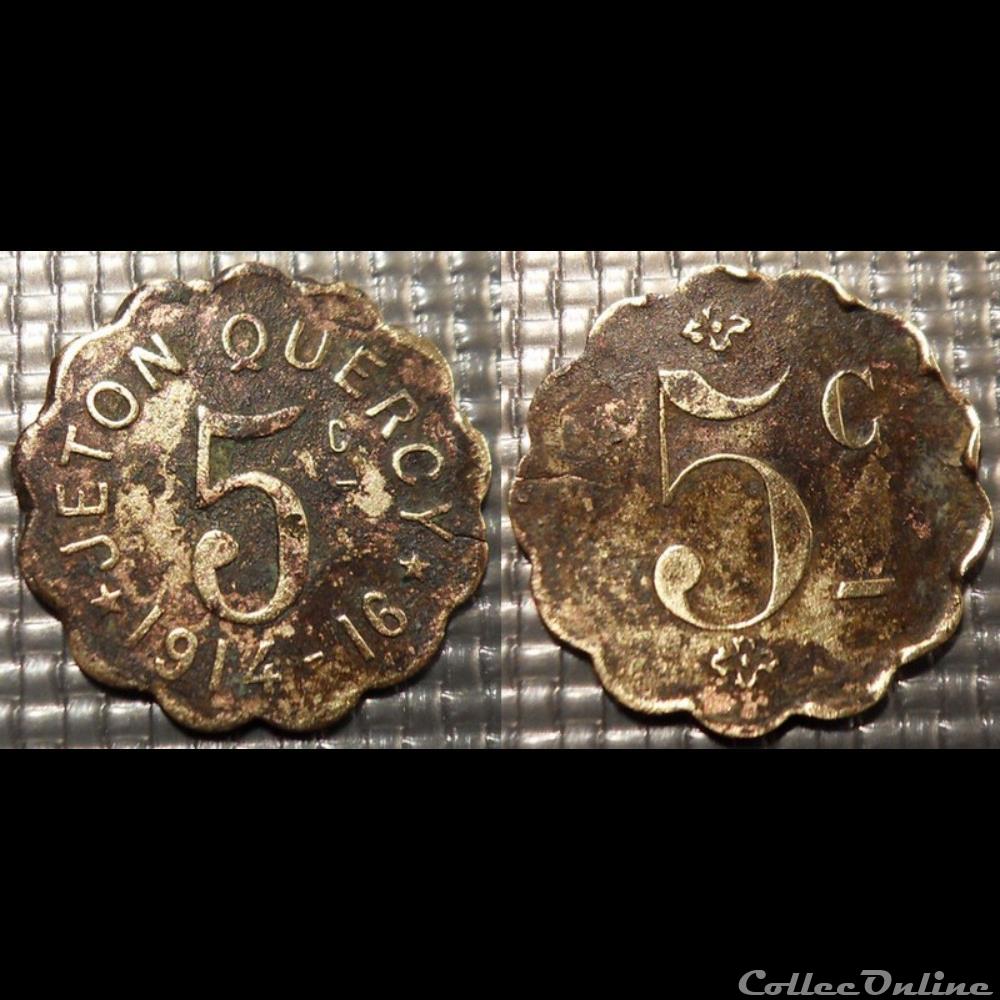 b- jeton Quercy 5C1914-16 monnaie mereaux b jeton quercy 5c1914 16