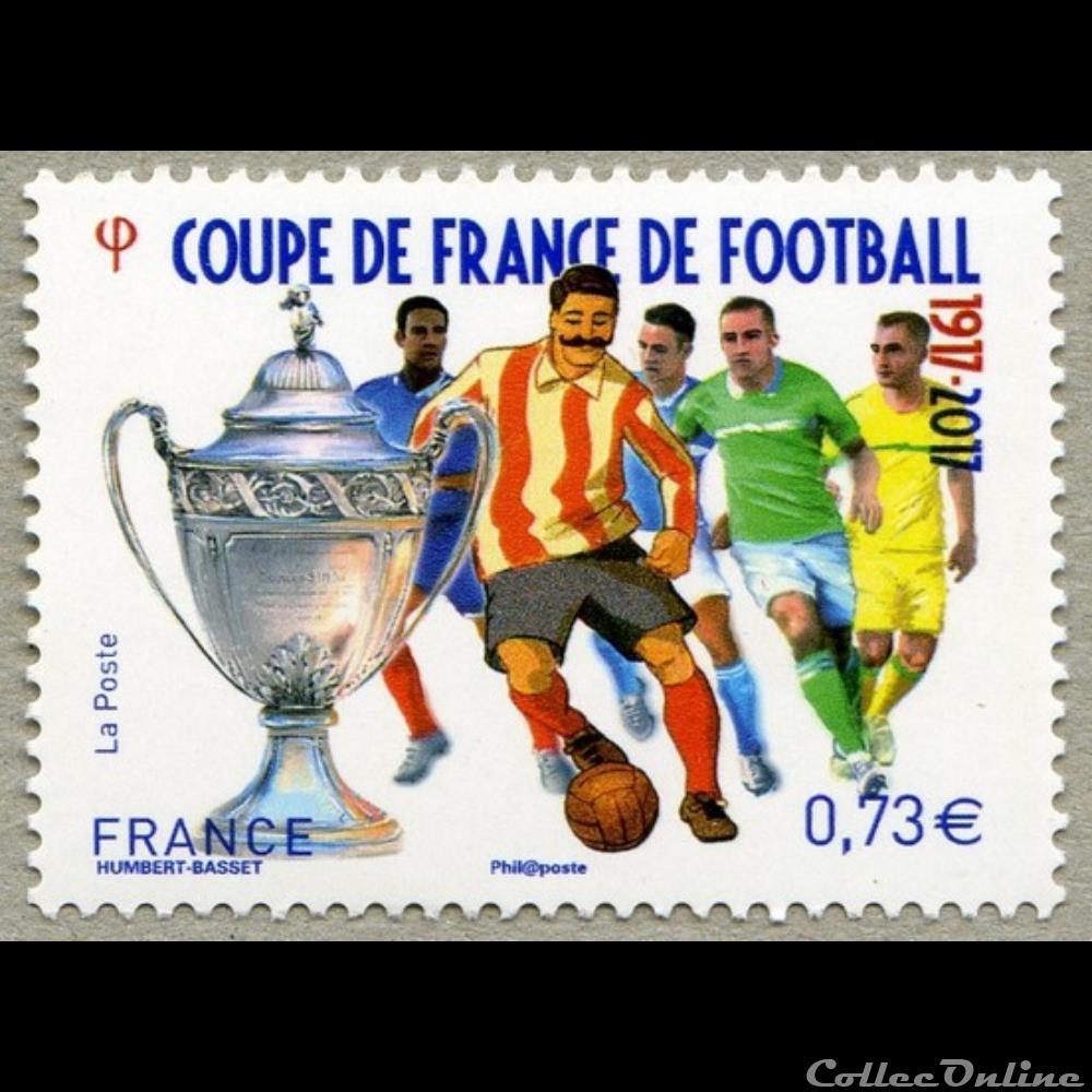 timbre assignat 2017 coupe de france de footbal 1917 2017