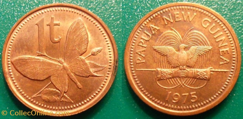 1 Toea 1975 monnaie monde papouasie nouvelle guinee 1 toea 1975
