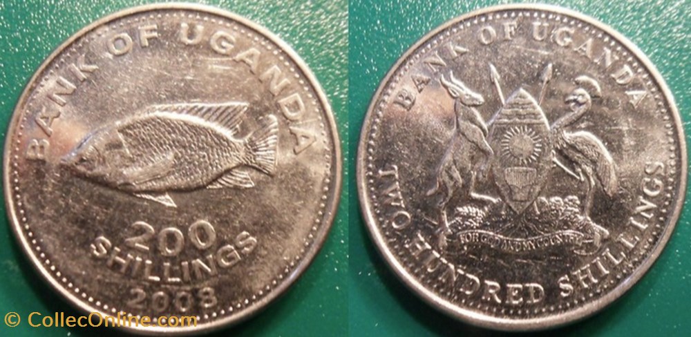 monnaie monde ougandum 200 shillings 2008