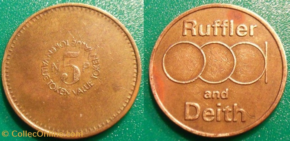 e- J etr Grande Bretagne N5P TOKEN VALUE monnaie jeton mereaux e j etr grande bretagne n5p token value
