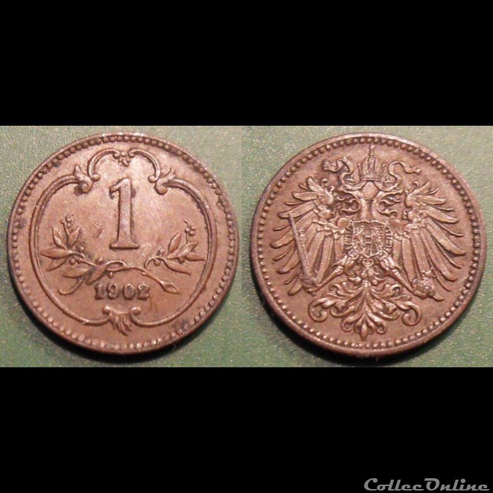 Autriche 1 Heller 1902 monnaie monde autriche 1 heller 1902