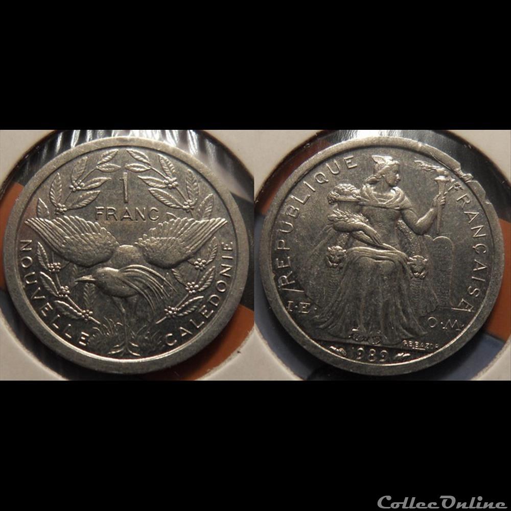 Nouvelle Calédonie 1 Franc 1989 IEOM monnaie france colony nouvelle caledonie 1 franc 1989 ieom
