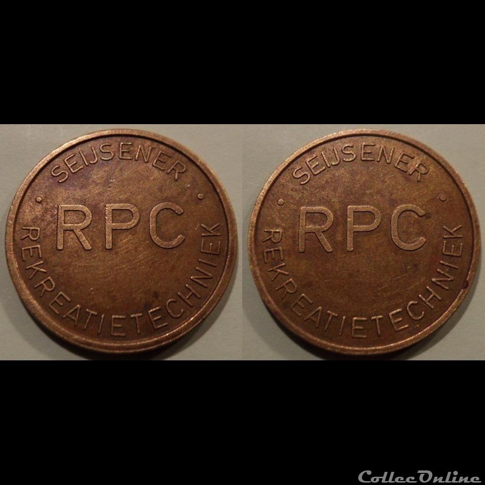 e- J etr Pays Bas RPC Seijsener Rekreatietechniek monnaie jeton mereaux e j etr pays bas rpc seijsener rekreatietechniek