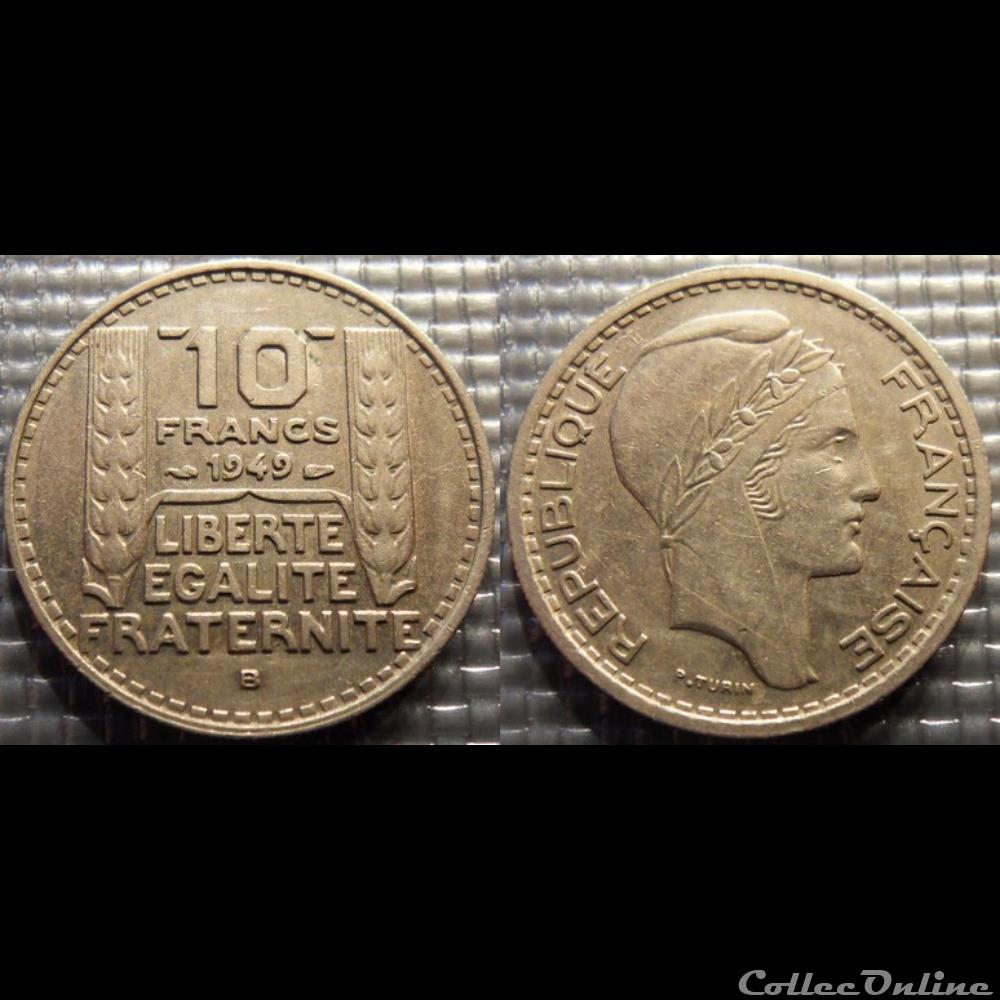 Ld 10 francs Turin petite tête 1949 B 26mm 7g monnaie france moderne ld 10 francs turin petite tete 1949 b 26mm 7g
