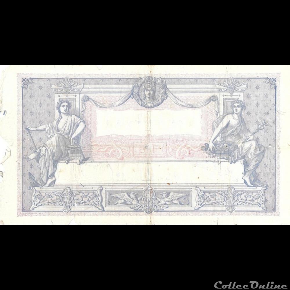billet france banque de xxe 1000 francs bleu et rose