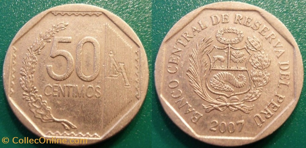 monnaie monde perou 50 centimos 2007