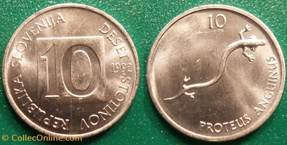 monnaie monde slovenie 10 stotinov 1992