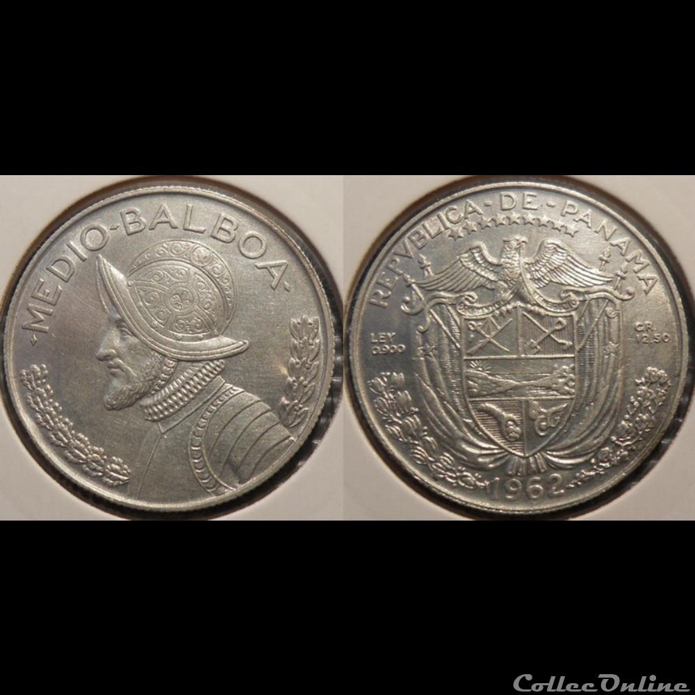 monnaie france royale panama 1 2 balboa 1962