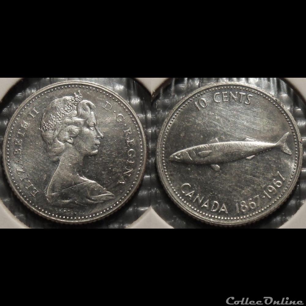 Canada 10 Cents 1967 Centenaire de la Confédération monnaies canada 10 cents 1967 centenaire de la confederation