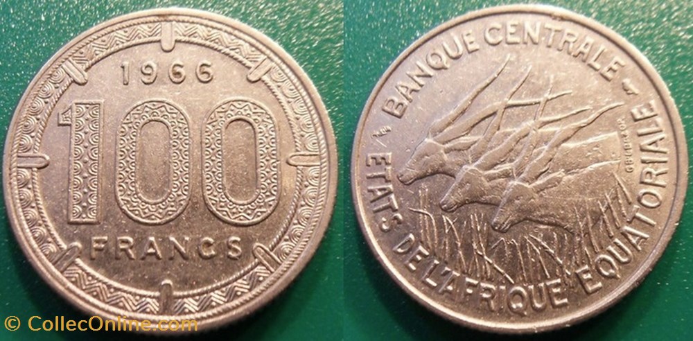 100 Francs 1966 monnaie monde afrique equatoriale 100 francs 1966