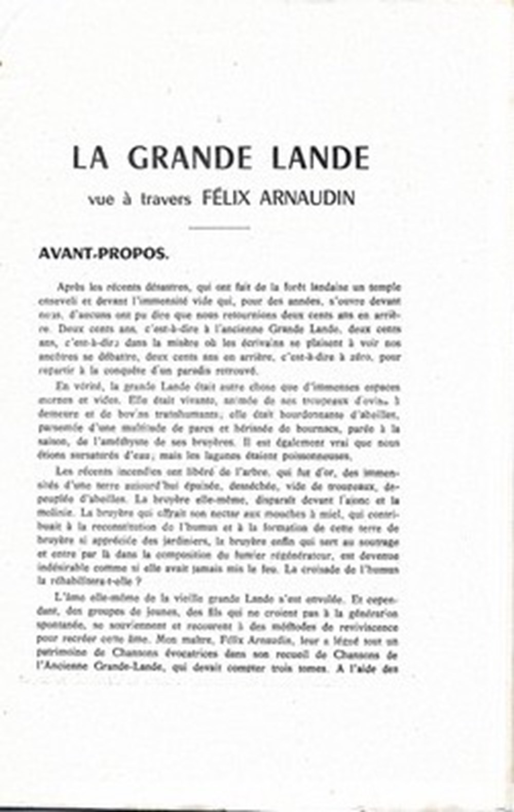 L'Ancienne Grande Lande vue au travers de Félix Arnaudin divers l ancienne grande lande vue au travers de felix arnaudin