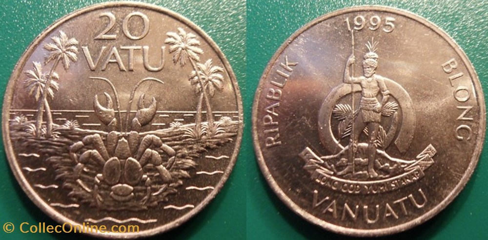 monnaie monde vanuatu 20 vatu 1995