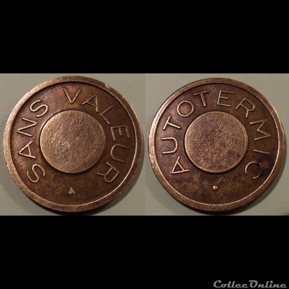 h- Jeton Amusement Autotermic monnaie mereaux h jeton amusement autotermic