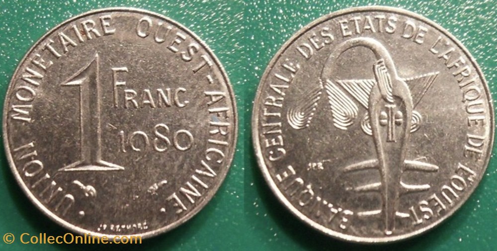 1 Franc 1980 monnaie 1 franc 1980